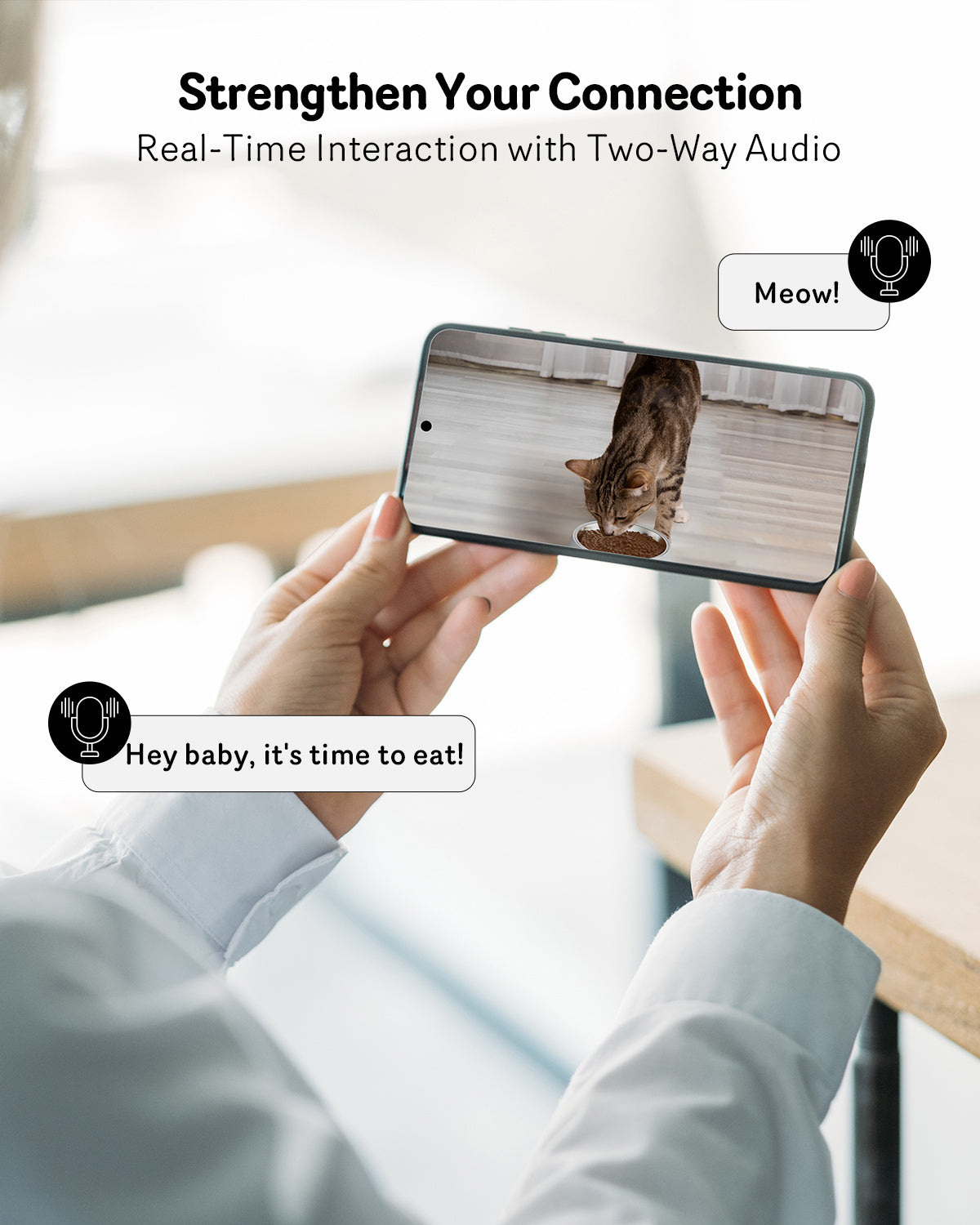 JMT-536714 Automatic Cat Feeder with 1080P HD Camera, Night Vision, 5G WiFi, Two-Way Audio, and 4L Capacity