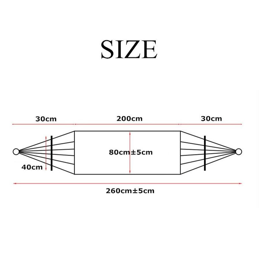 JMT-536778 Portable Outdoor Single Hammock - 200x80cm Canvas Parachute Design