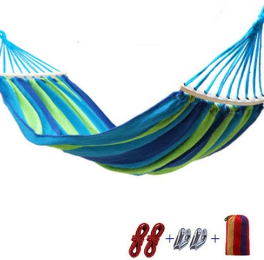 JMT-536778 Portable Outdoor Single Hammock - 200x80cm Canvas Parachute Design