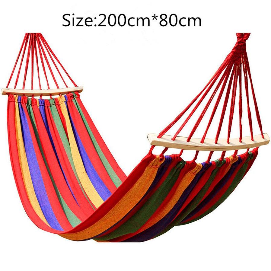 JMT-536778 Portable Outdoor Single Hammock - 200x80cm Canvas Parachute Design