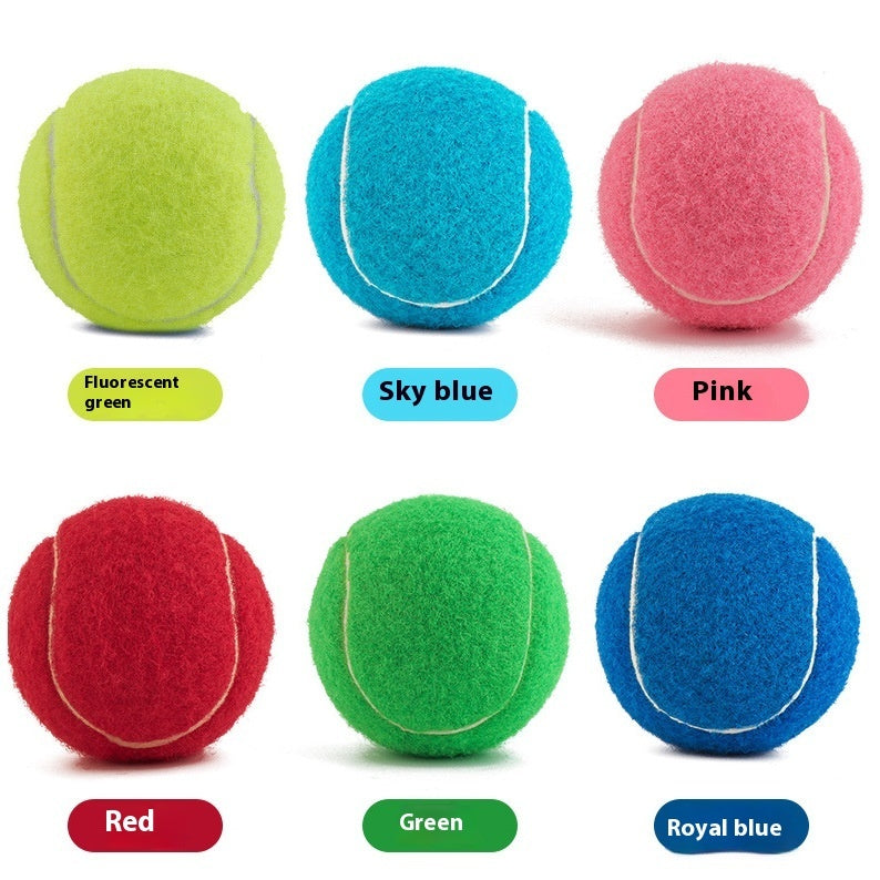 JMT-537034 Durable Rubber Tennis Balls for Dogs - Bite-Resistant Pet Toy in Multiple Colors
