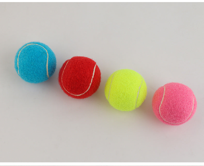 JMT-537034 Durable Rubber Tennis Balls for Dogs - Bite-Resistant Pet Toy in Multiple Colors