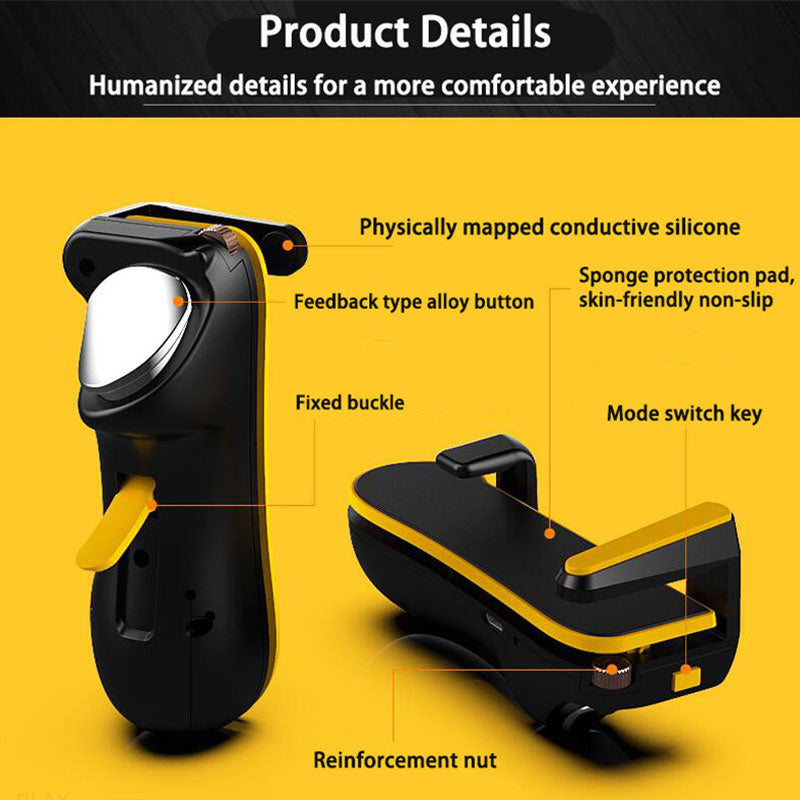 JMT-537354 Gamepad Tablet Accessory with Chicken Handle for Smartphones - Force Feedback Compatible with Elite Games