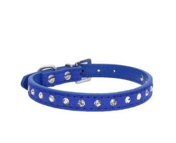 JMT-537546 Diamond Rhinestone Dog Collar - Soft Microfiber with Comfortable Fit