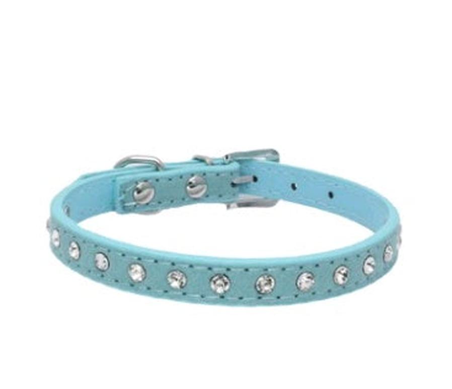 JMT-537546 Diamond Rhinestone Dog Collar - Soft Microfiber with Comfortable Fit