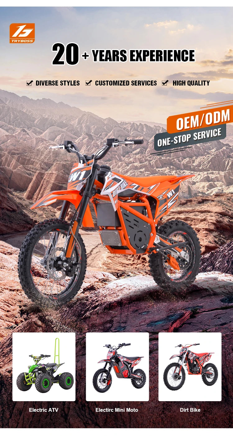 JMT-537802 Electric Off-Road Dirt Bike for Kids - 48V Mini Dirt Bike , Top Speed 27.9 mph