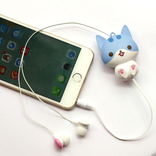 JMT-537866 Flower Cat Telescopic Earphones with 3.5 Inch Universal Jack - Retractable Headset
