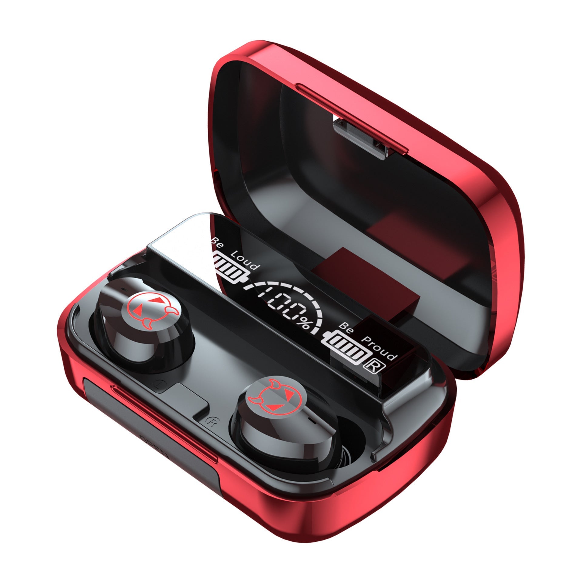 JMT-538058 Wireless Bluetooth Sports Headset with Touch Controls and HD Display, Multi-Point Connection, 48-Hour Battery Life