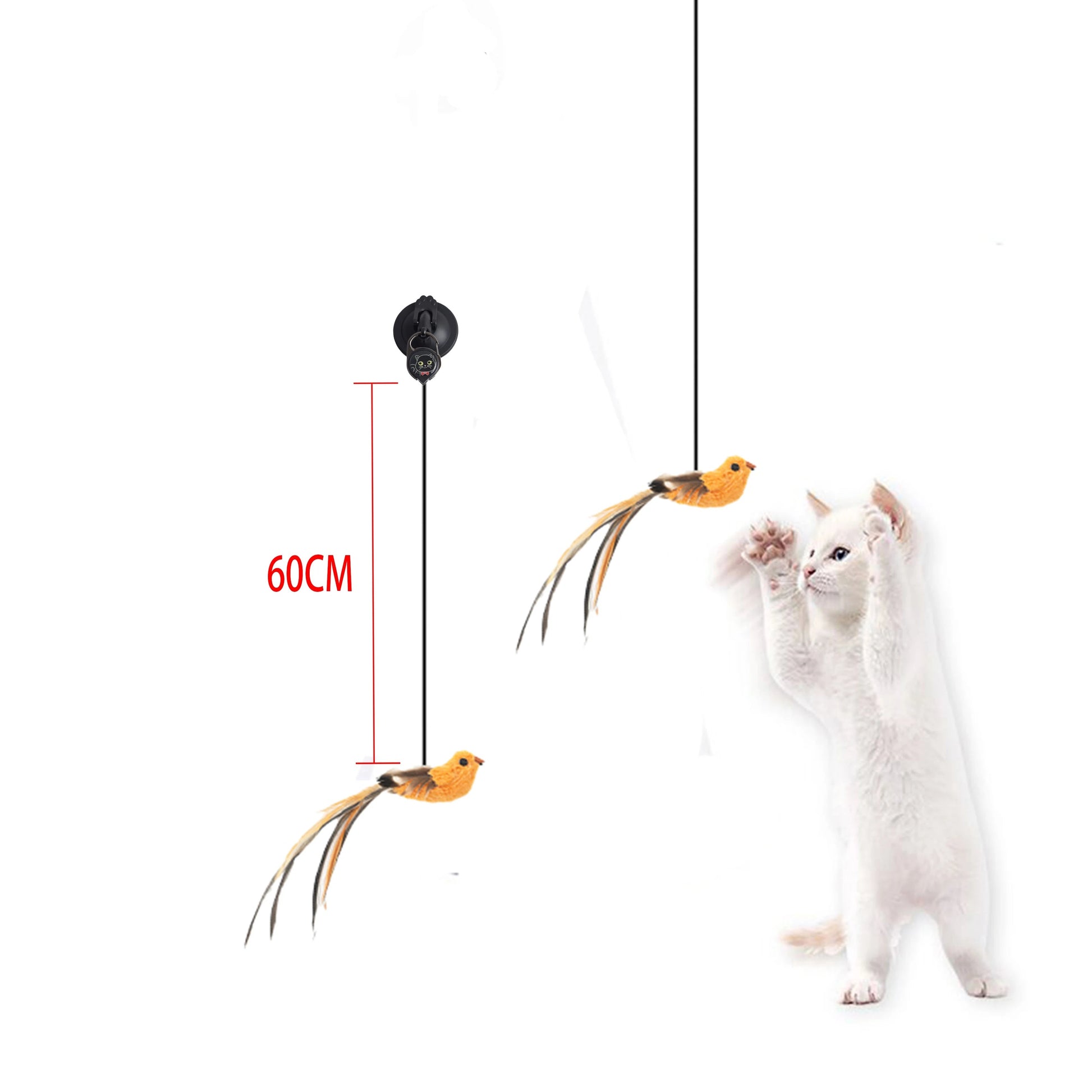 JMT-538186 Automatic Lifting Motion Cat Toy with Interactive Teasing Feather for Engaging Playtime Activities