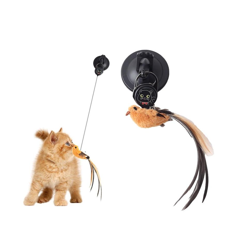 JMT-538186 Automatic Lifting Motion Cat Toy with Interactive Teasing Feather for Engaging Playtime Activities