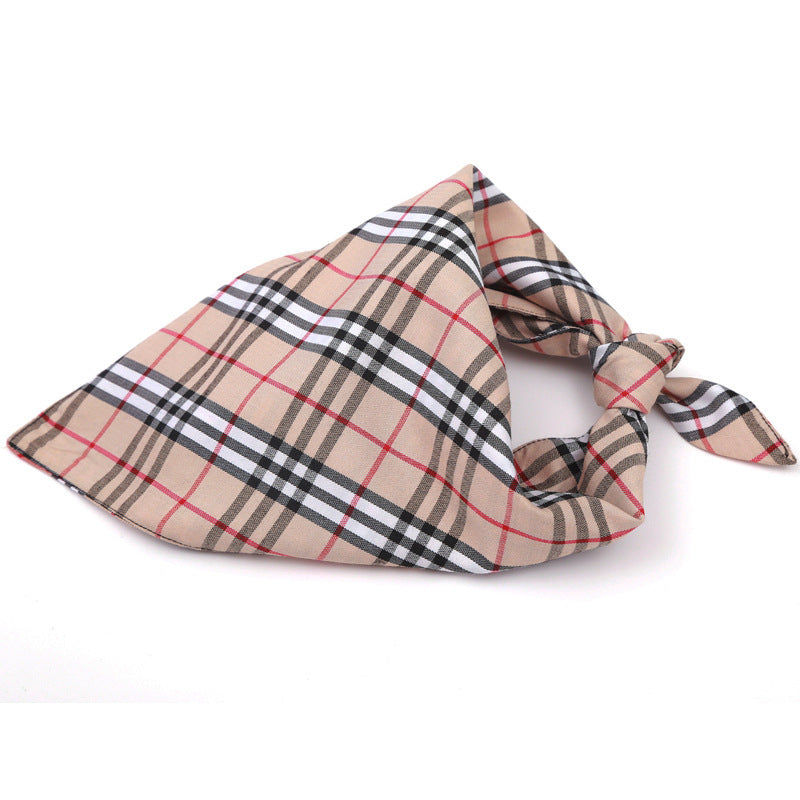JMT-538506 Double Cotton Triangle Scarf for Dogs - Stylish Pet Accessory in Multiple Sizes