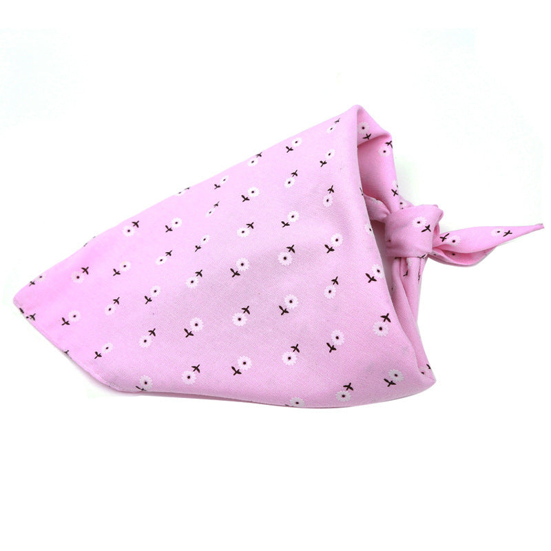 JMT-538506 Double Cotton Triangle Scarf for Dogs - Stylish Pet Accessory in Multiple Sizes