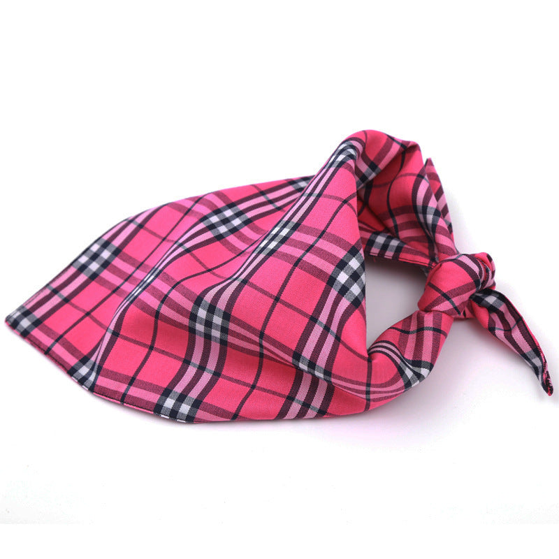 JMT-538506 Double Cotton Triangle Scarf for Dogs - Stylish Pet Accessory in Multiple Sizes