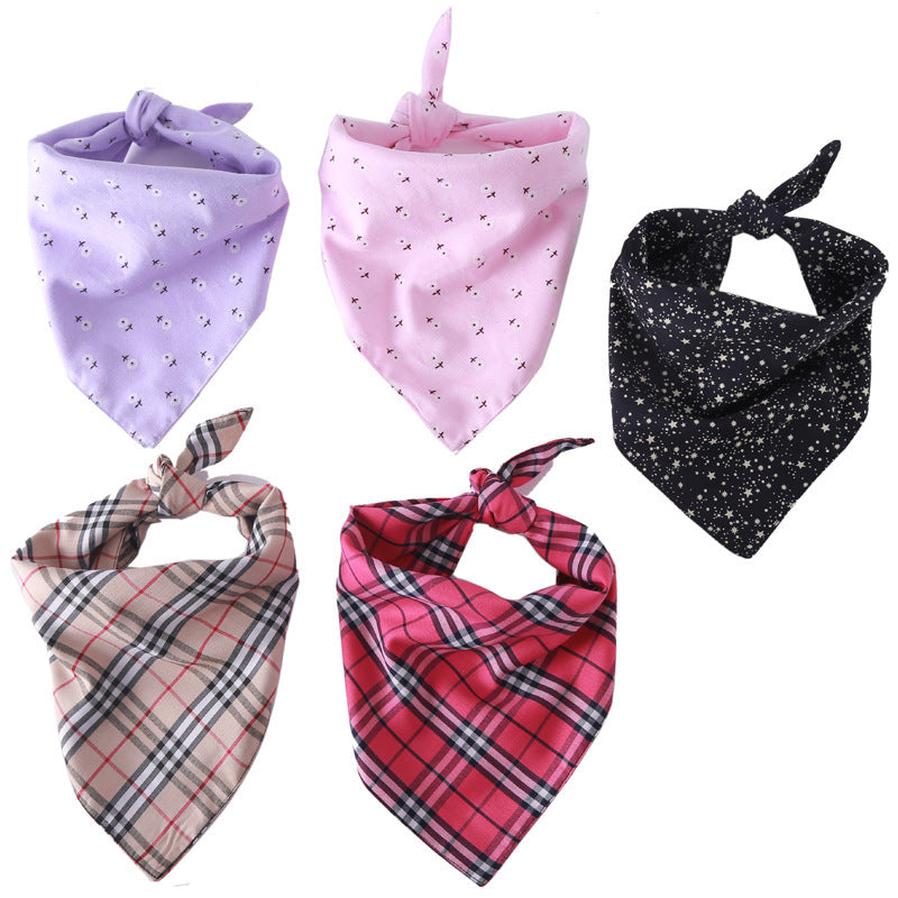 JMT-538506 Double Cotton Triangle Scarf for Dogs - Stylish Pet Accessory in Multiple Sizes