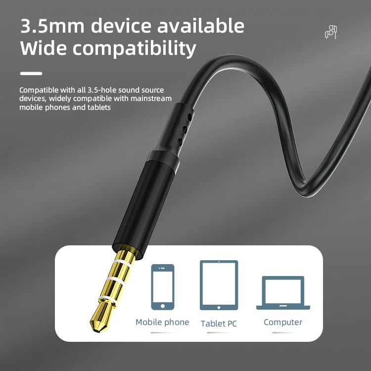 JMT-538698 Customized Wired Earphones with 3.5mm Connector - Gaming In-Ear Headphones and Handsfree Earbuds