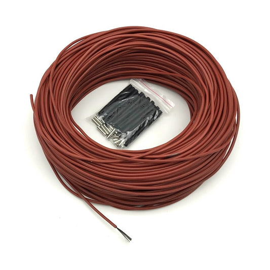 JMT-539210 High Temperature Resistant Carbon Fiber Heating Cable - Model CF-12-R-100R (100 Meters) for Floor Heating