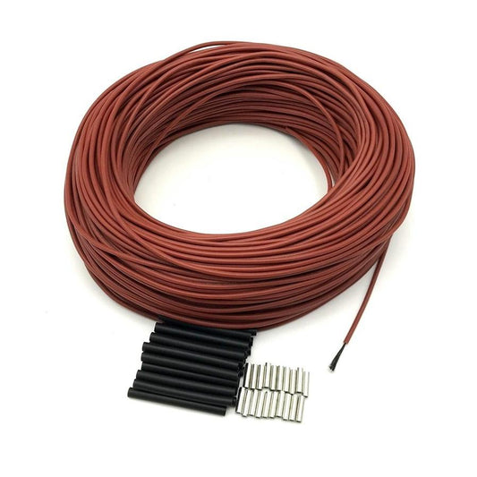 JMT-539210 High Temperature Resistant Carbon Fiber Heating Cable - Model CF-12-R-100R (100 Meters) for Floor Heating