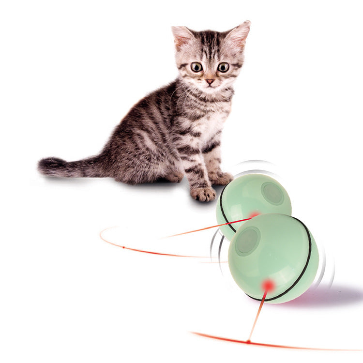 JMT-539338 USB Laser Cat Toy with Timer Function - Interactive Plastic Sounding Toy for Feline Fun