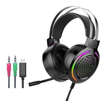 JMT-539530 RGB Gaming Headset with 50mm Driver and All-Directional Microphone, Comfortable Protein Memory Cushion, USB Interface