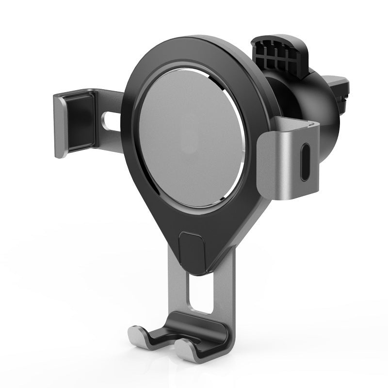 JMT-540042 Gravity Phone Holder for Car Air Vent, Metal Bracket with Silicone Protection, One-Hand Operation, Compact Design