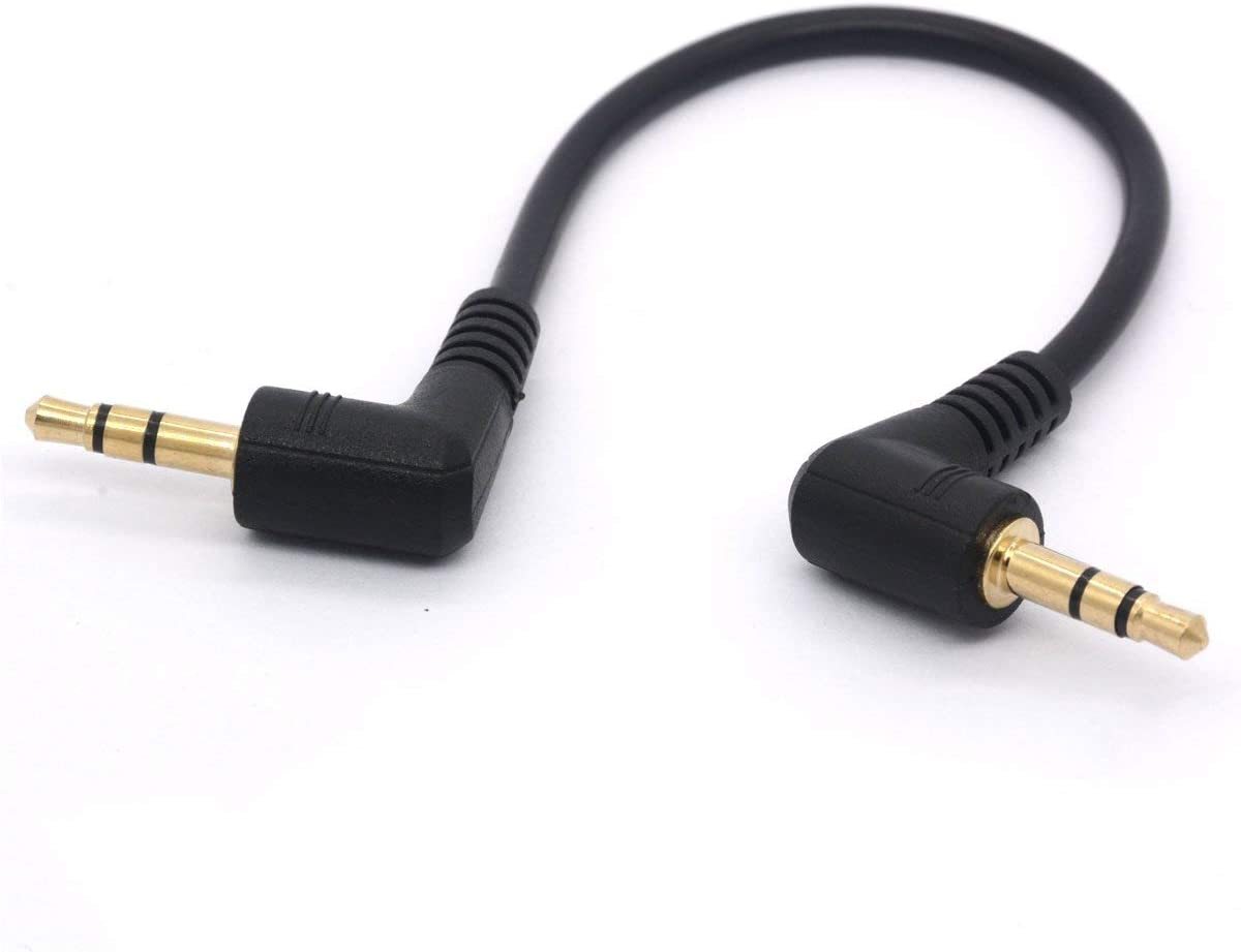 JMT-540170 3.5MM Gold-Plated Audio Cable for Mobile and Headphone Connection - 0.3 Meters, Black