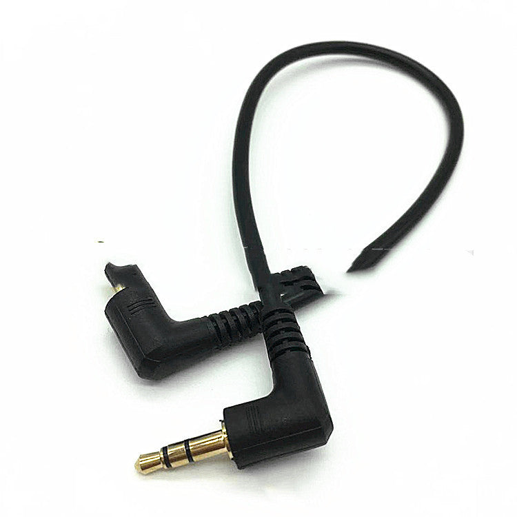 JMT-540170 3.5MM Gold-Plated Audio Cable for Mobile and Headphone Connection - 0.3 Meters, Black