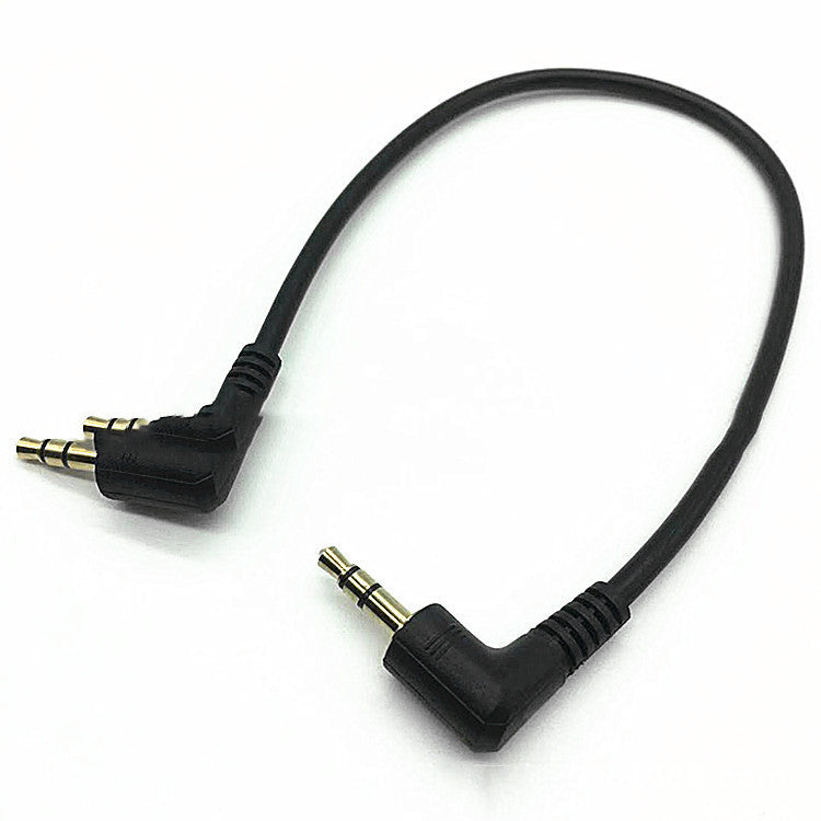 JMT-540170 3.5MM Gold-Plated Audio Cable for Mobile and Headphone Connection - 0.3 Meters, Black