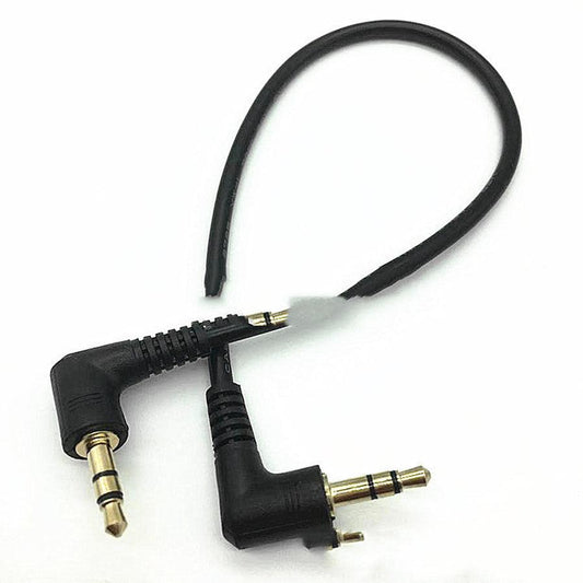 JMT-540170 3.5MM Gold-Plated Audio Cable for Mobile and Headphone Connection - 0.3 Meters, Black