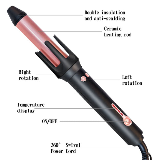 JMT-540170 Automatic Anti-Scald Wet and Dry Dual-Use Curling Iron with Tourmaline Ceramic Heat Conductor, 10 Temperature Settings