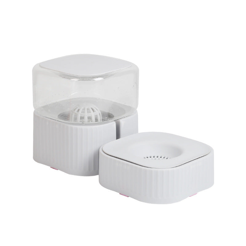 JMT-540362 Creative Magnetic Pet Bowl Feeder Set - Versatile Drinking Fountain, Feeder, or Water Dispenser in Pink, Blue, Gray, and White