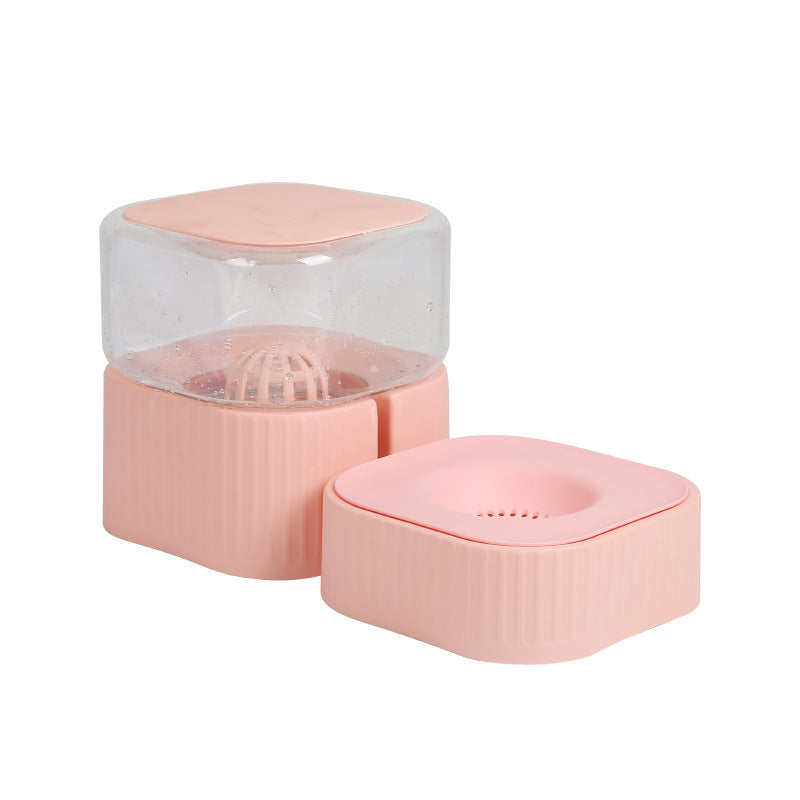 JMT-540362 Creative Magnetic Pet Bowl Feeder Set - Versatile Drinking Fountain, Feeder, or Water Dispenser in Pink, Blue, Gray, and White