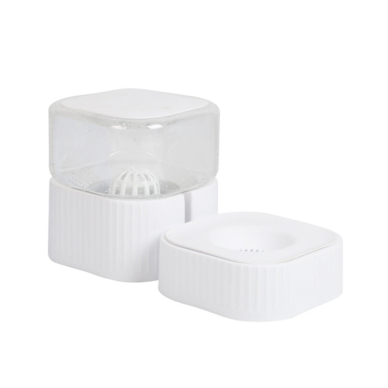 JMT-540362 Creative Magnetic Pet Bowl Feeder Set - Versatile Drinking Fountain, Feeder, or Water Dispenser in Pink, Blue, Gray, and White