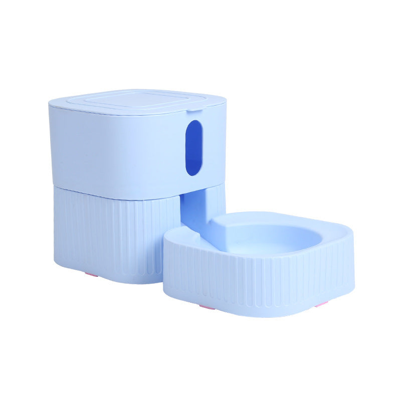 JMT-540362 Creative Magnetic Pet Bowl Feeder Set - Versatile Drinking Fountain, Feeder, or Water Dispenser in Pink, Blue, Gray, and White