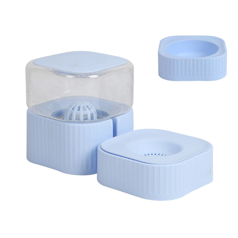 JMT-540362 Creative Magnetic Pet Bowl Feeder Set - Versatile Drinking Fountain, Feeder, or Water Dispenser in Pink, Blue, Gray, and White