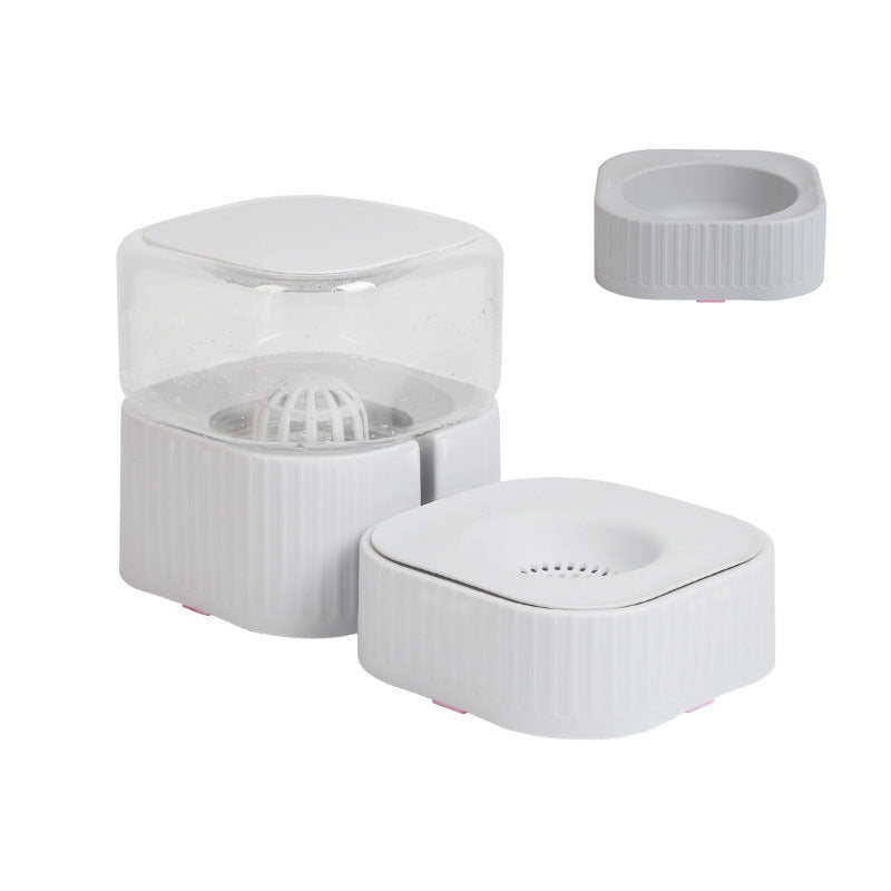 JMT-540362 Creative Magnetic Pet Bowl Feeder Set - Versatile Drinking Fountain, Feeder, or Water Dispenser in Pink, Blue, Gray, and White