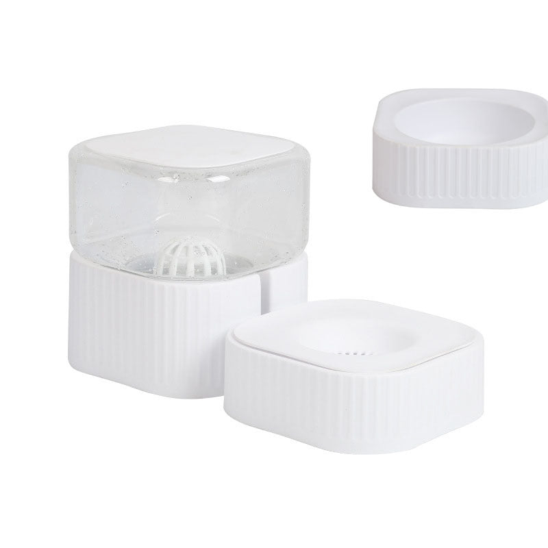 JMT-540362 Creative Magnetic Pet Bowl Feeder Set - Versatile Drinking Fountain, Feeder, or Water Dispenser in Pink, Blue, Gray, and White