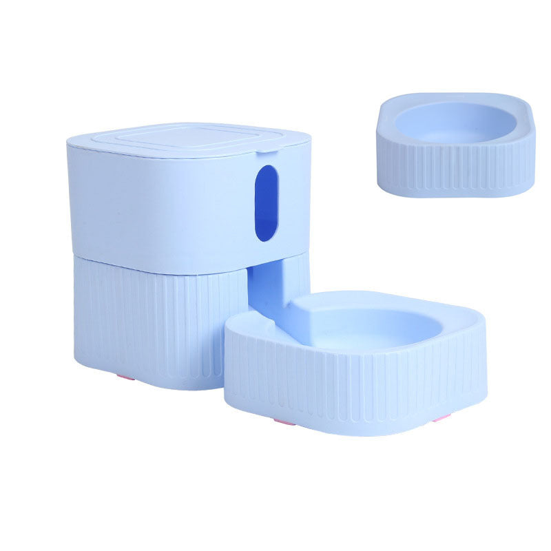 JMT-540362 Creative Magnetic Pet Bowl Feeder Set - Versatile Drinking Fountain, Feeder, or Water Dispenser in Pink, Blue, Gray, and White