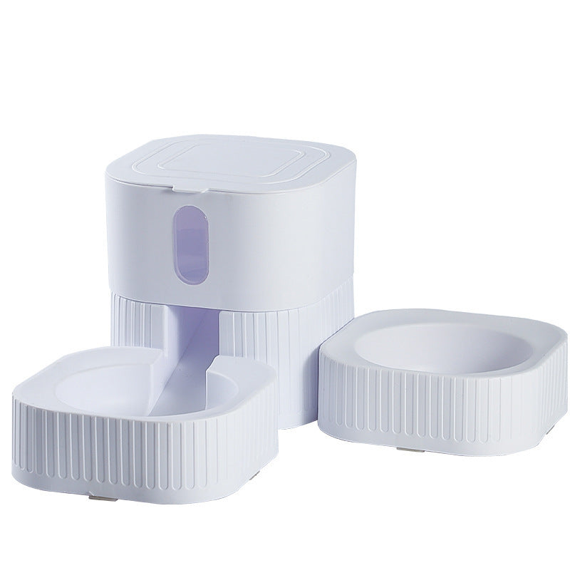 JMT-540362 Creative Magnetic Pet Bowl Feeder Set - Versatile Drinking Fountain, Feeder, or Water Dispenser in Pink, Blue, Gray, and White