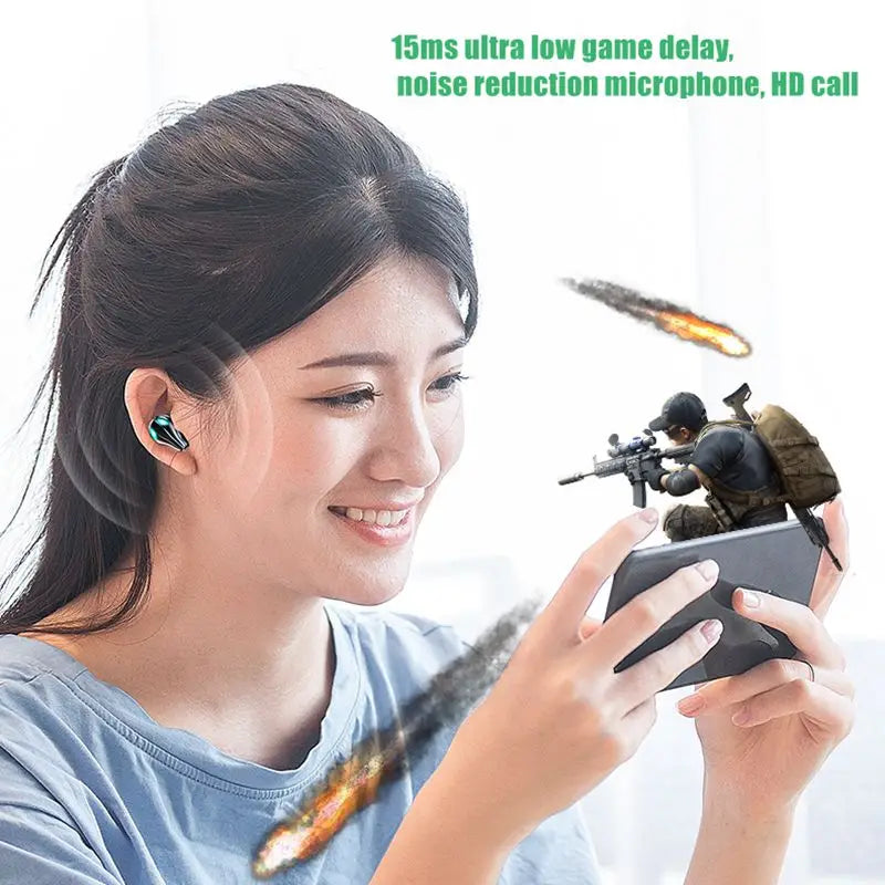 JMT-540362 Wireless Gaming Earbuds with Touch Control and Low Latency for Music and Gaming - HiFi Bass Sound Quality
