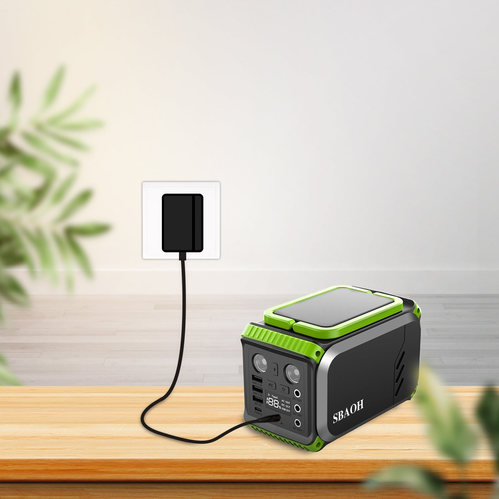 JMT-540682 Portable 110V Power Station, 148Wh Solar Generator, 40000mAh Battery Backup for Camping and Emergency Use