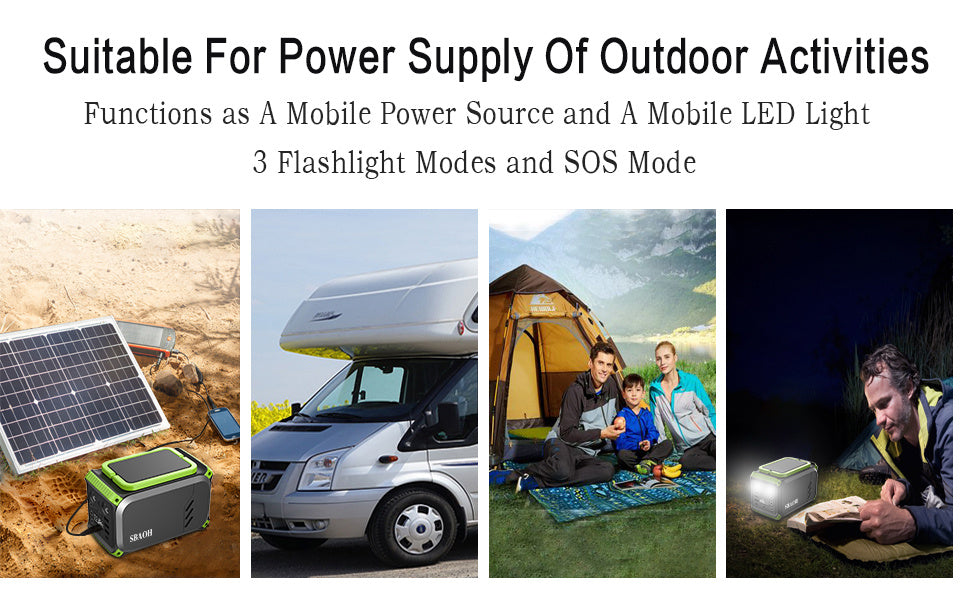 JMT-540682 Portable 110V Power Station, 148Wh Solar Generator, 40000mAh Battery Backup for Camping and Emergency Use