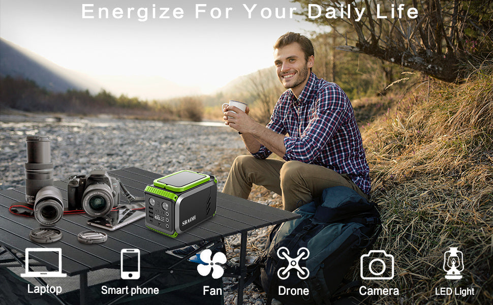 JMT-540682 Portable 110V Power Station, 148Wh Solar Generator, 40000mAh Battery Backup for Camping and Emergency Use