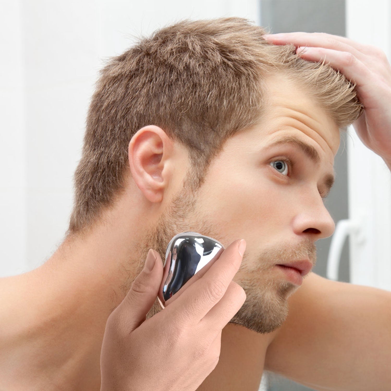 JMT-541578 Portable Electric Razor for Men - Mini USB Rechargeable Shaver for Dry Use, Ideal for Travel and Home