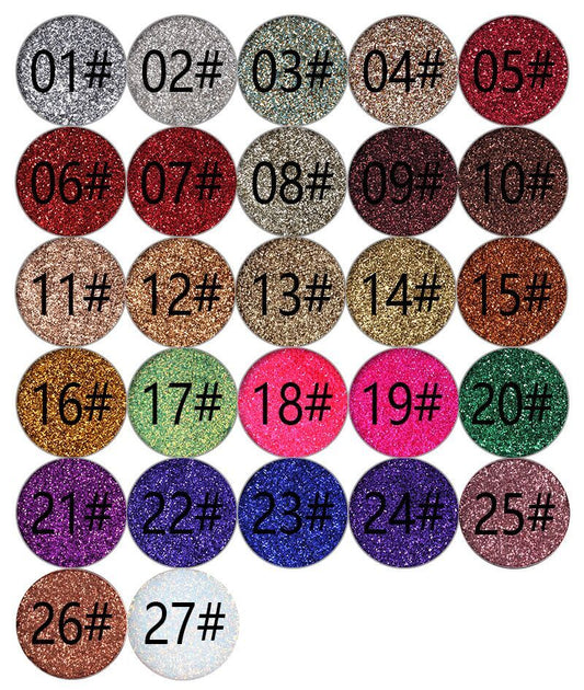 JMT-541770 24 Color Glitter Eye Shadow Powder Set - 14g Total, 1.8g Each Color, Convenient Storage Box