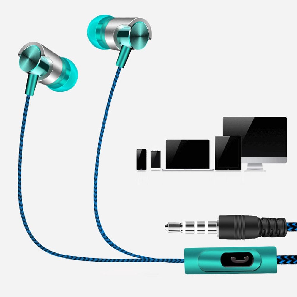JMT-541834 Universal In-Ear Wired Headphones with Microphone – 3.5mm Plug, Multiple Color Options