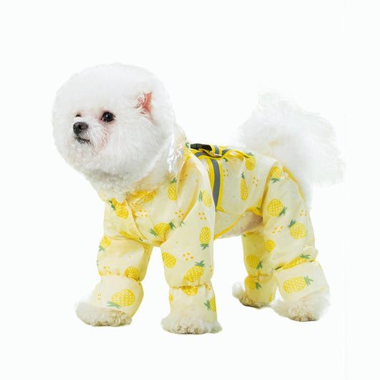 JMT-541962 Waterproof Raincoat for Dogs with Fun Fruit Prints in Multiple Sizes