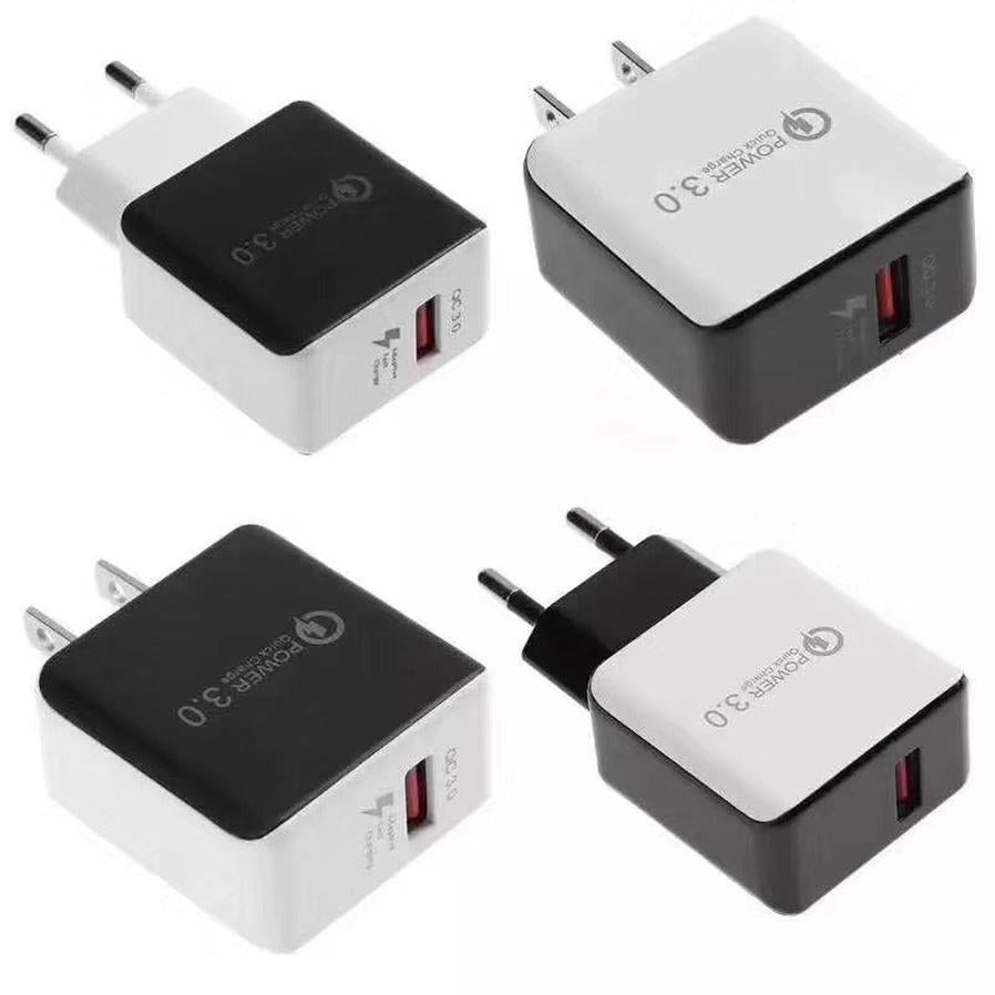 JMT-542026 Multi-Function USB Mobile Phone Charger Head - Fast Charging, 5V 3A, Single Port, Available in White and Black Options