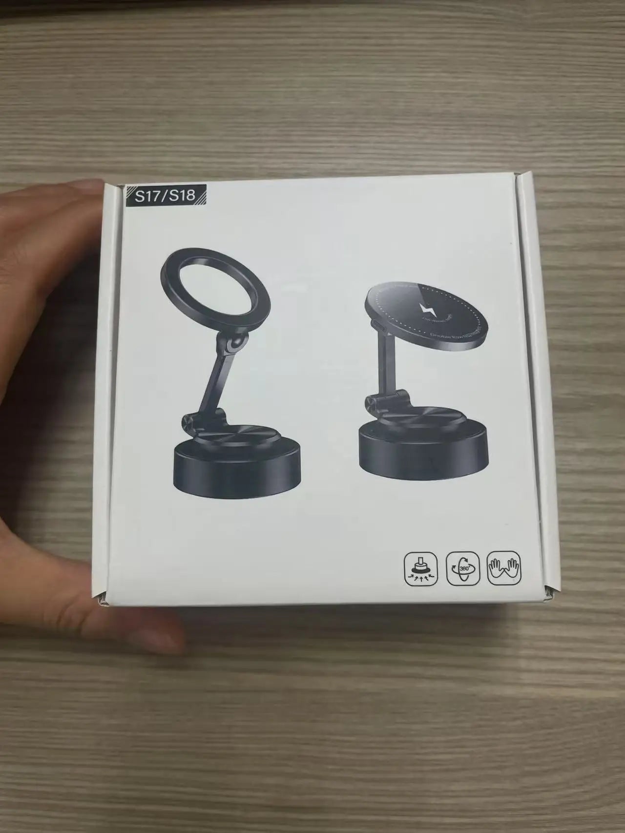 JMT-542154 15W Wireless Car Phone Holder with Strong Vacuum Magnetic Mount for All Smartphones