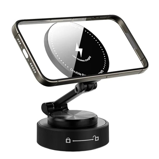 JMT-542154 15W Wireless Car Phone Holder with Strong Vacuum Magnetic Mount for All Smartphones