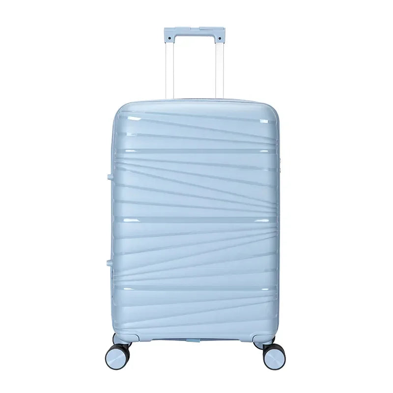 JMT-542218 4-Piece Luggage Set with Spinner Wheels, Durable PP Storage Trolley Cases in 14, 20, 24, and 28 Inch Sizes
